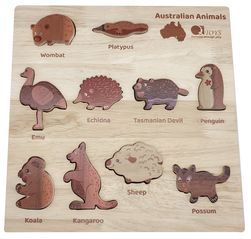 Qtoys Natural Australian Animal Puzzle