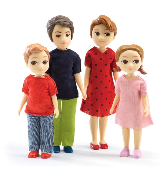 Djeco Thomas And Marion's Family Dolls L-R: son, father, mother, abd daughter.