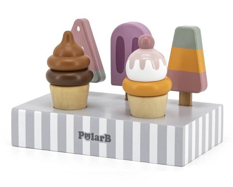 PolarB Popsicle & Ice Cream Set in display crate
