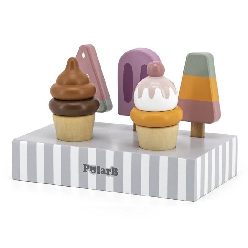 PolarB Popsicle & Ice Cream Set in display crate