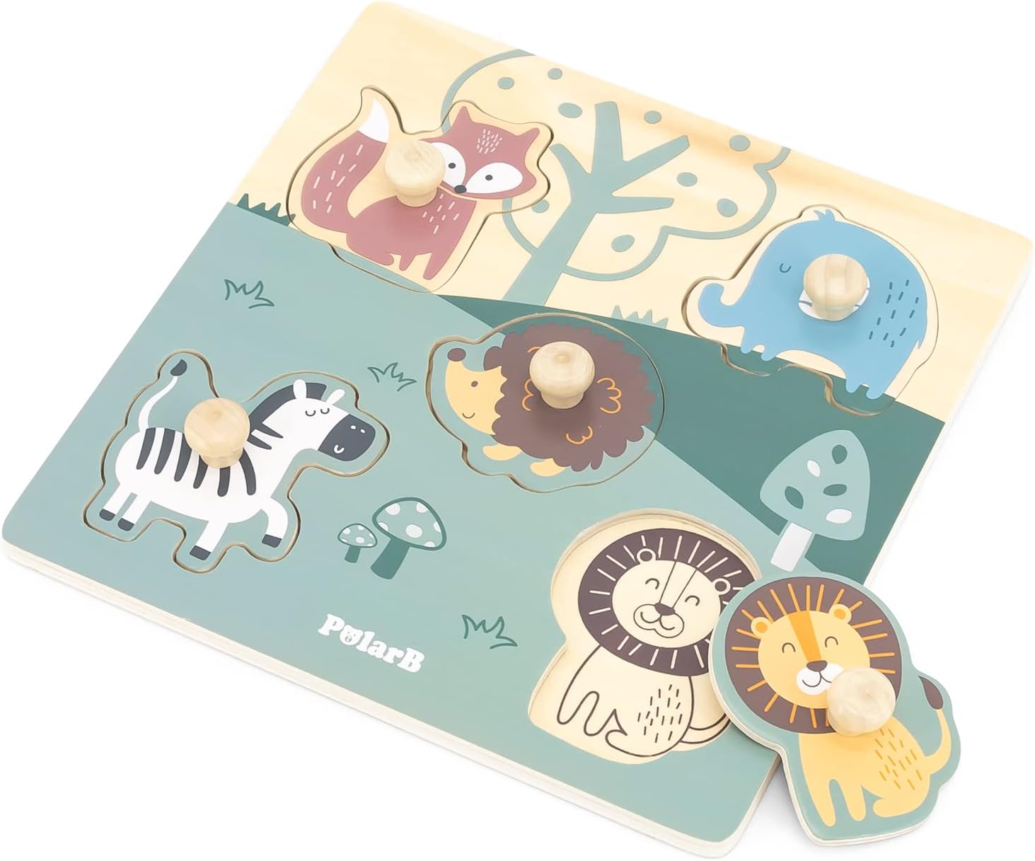 PolarB Big Knob Puzzle - Animals