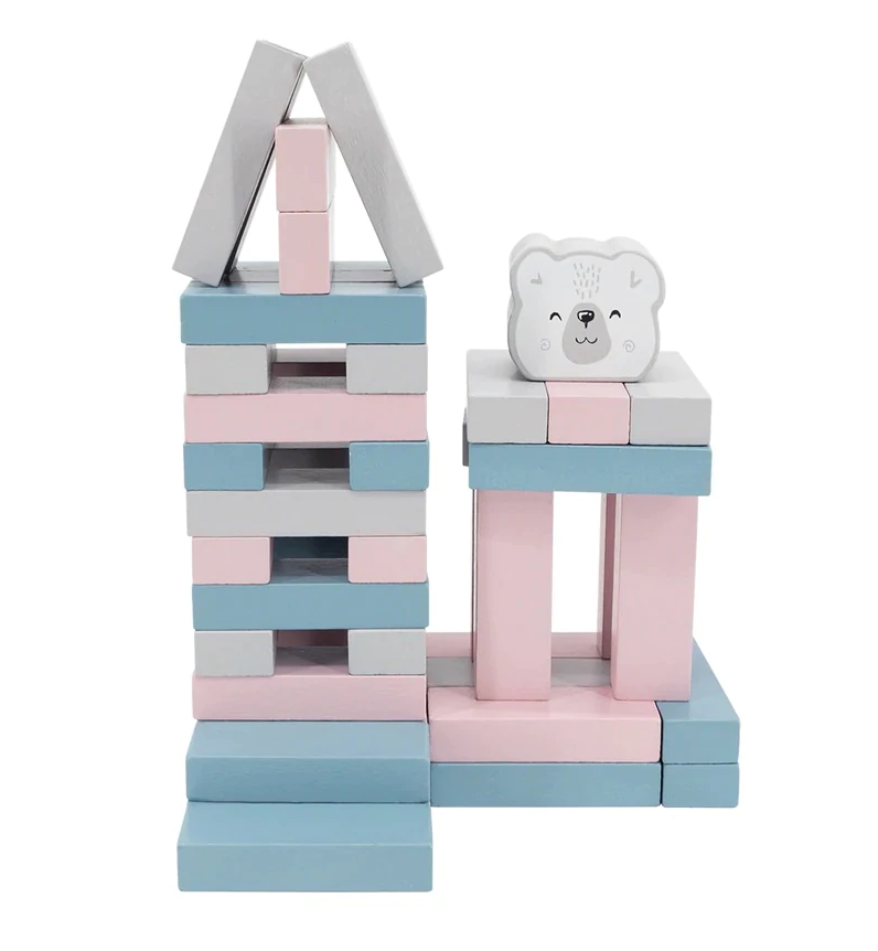pastel block tower