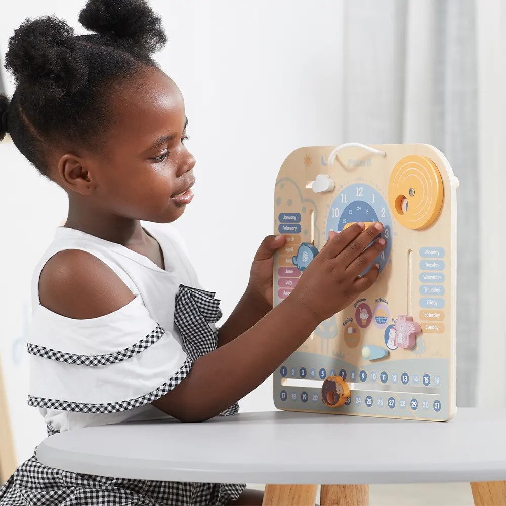 PolarB Calendar & Clock Board with girl PolarB Calendar & Clock Board with girl