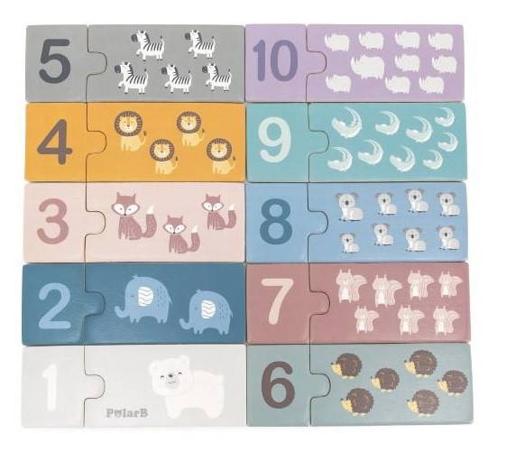PolarB Number Puzzles matching pieces