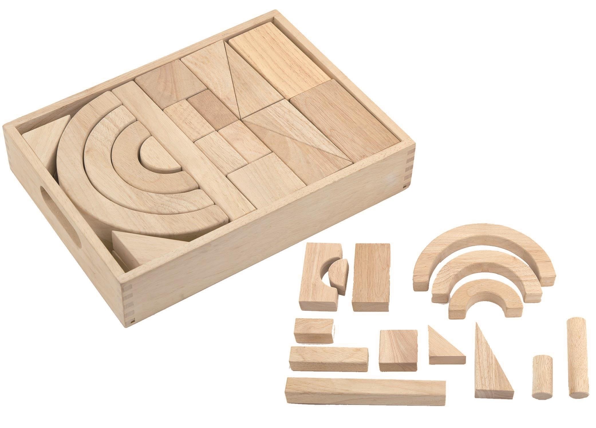 Viga Natural Wooden Blocks in Tray - 42pc
