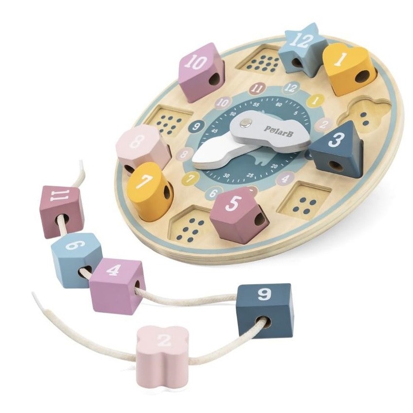 Shape Sorting Clock lacing activity