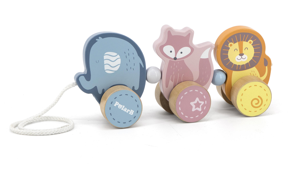 polarb pull along animal toy