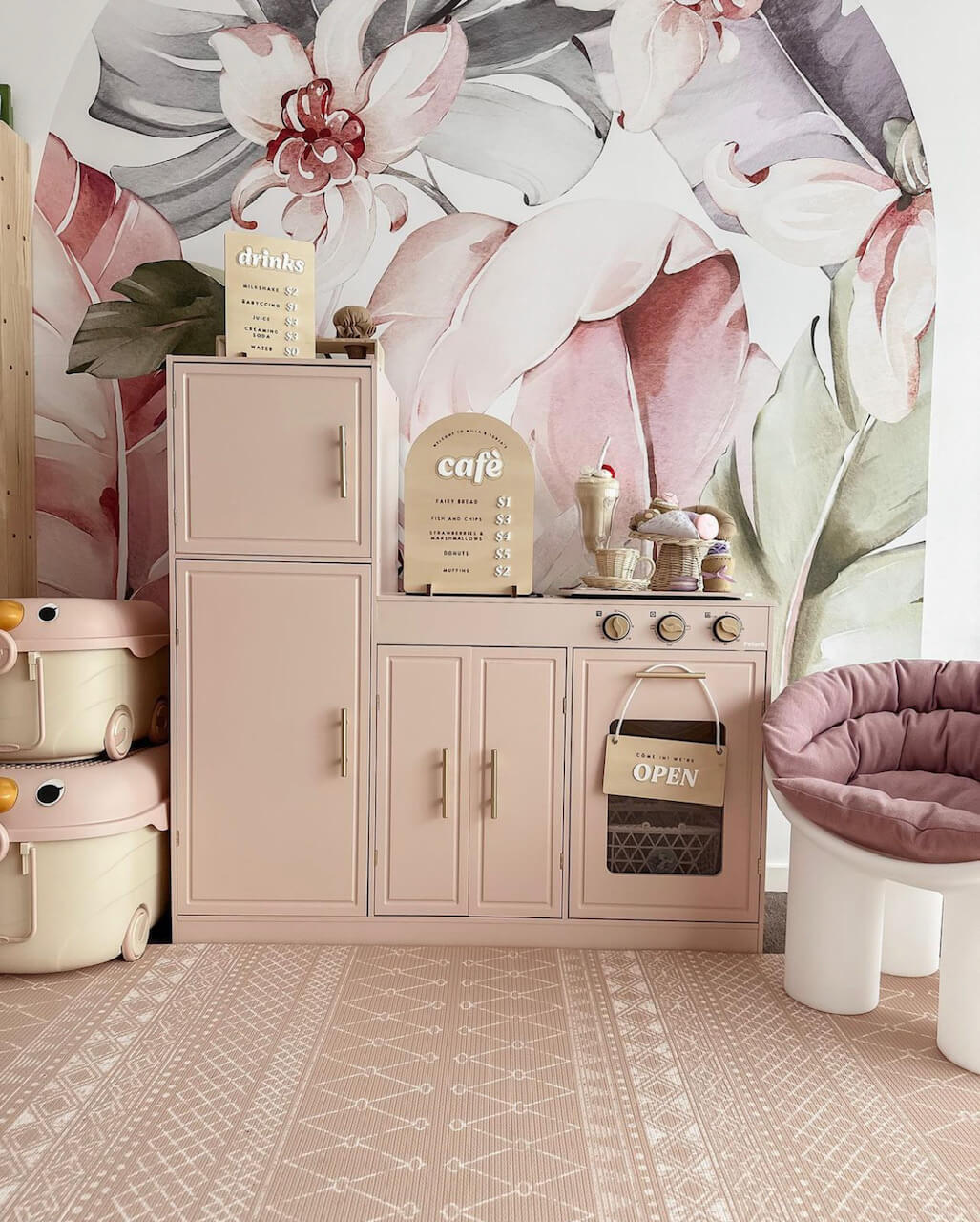 modern play kitchen pastel pink modern play kitchen pastel pink