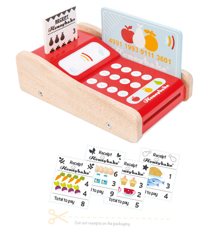 Le Toy Van Honeybake Card Machine with receipts