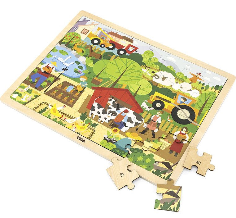 Viga Jigsaw Puzzle 48pc - Farm