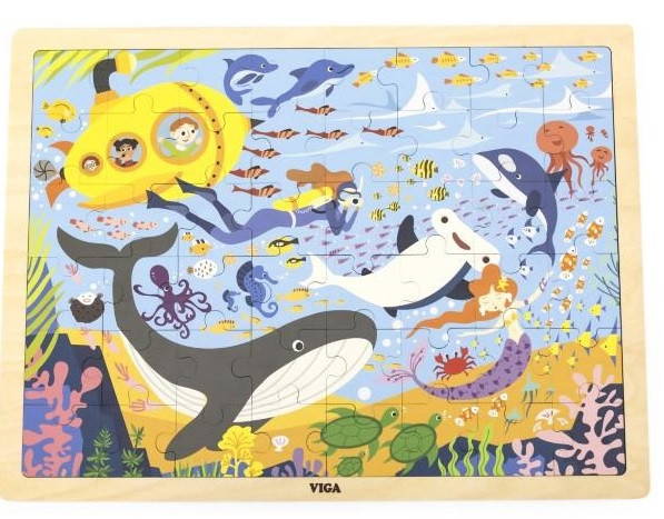 Viga Jigsaw Puzzle 48pc - Sea Life Completed