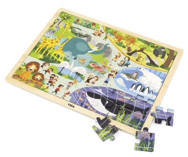 Viga Jigsaw Puzzle 48pc - Zoo Viga Jigsaw Puzzle 48pc - Zoo