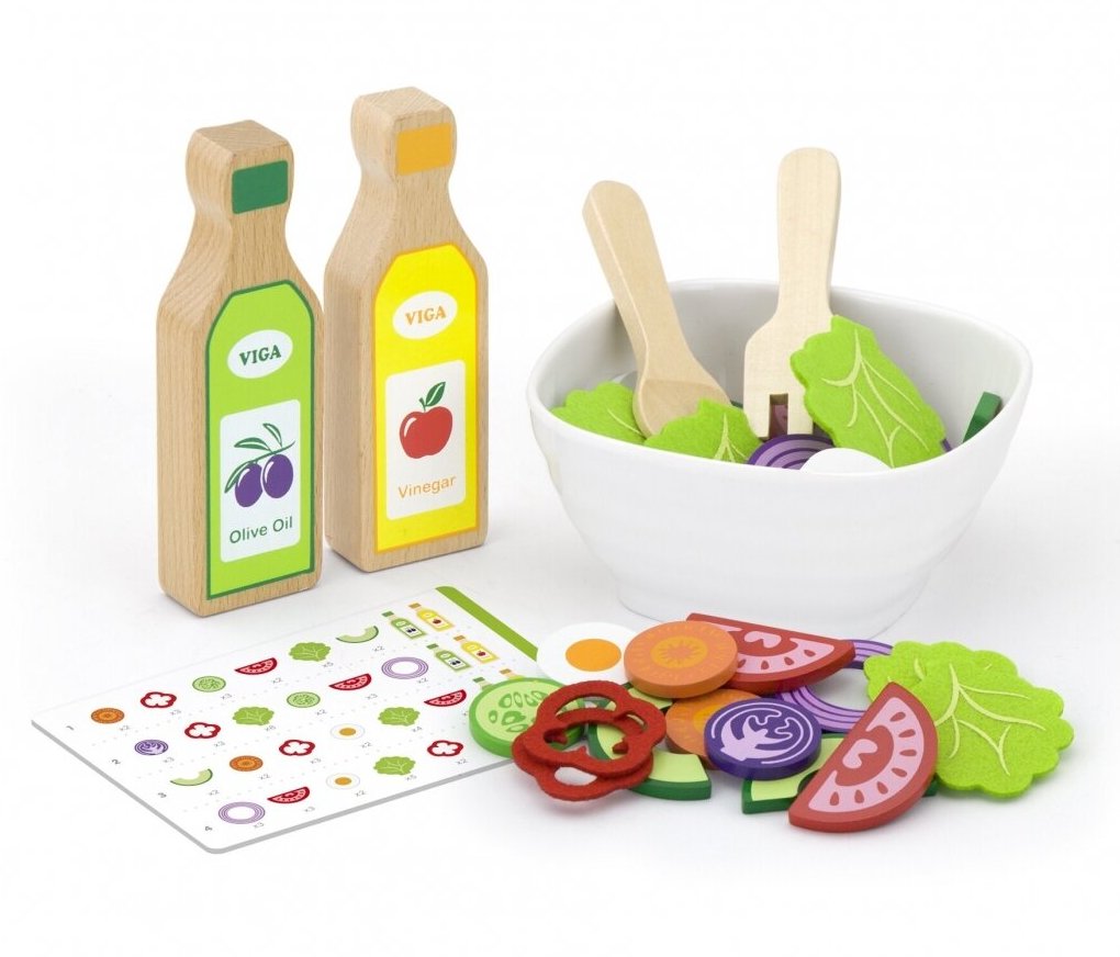Viga Salad Play Set w/Recipe