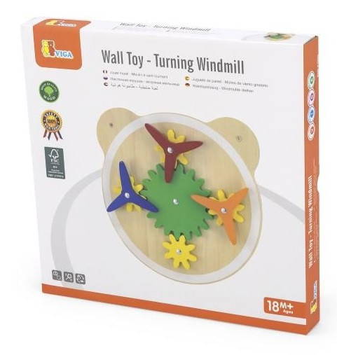 Viga Wall Toy - Turning Windmill in Box