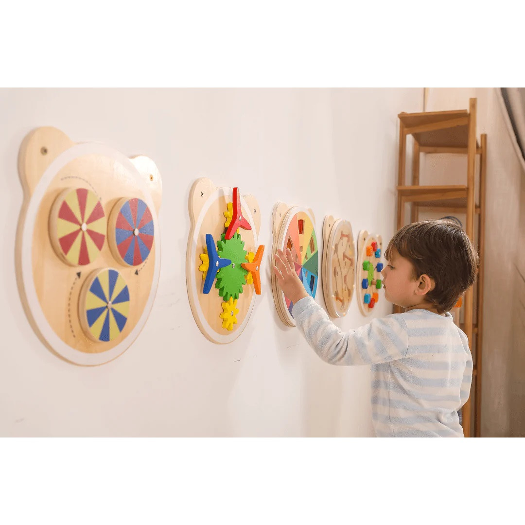 viga bear shaped wall activity sensory toys