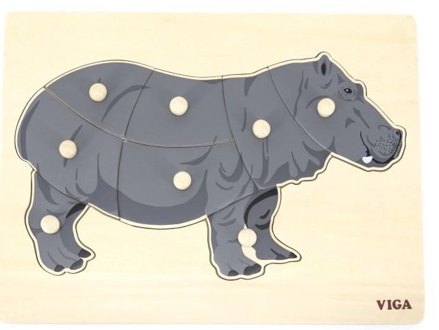 Viga Montessori Puzzle Hippo Viga Montessori Puzzle Hippo