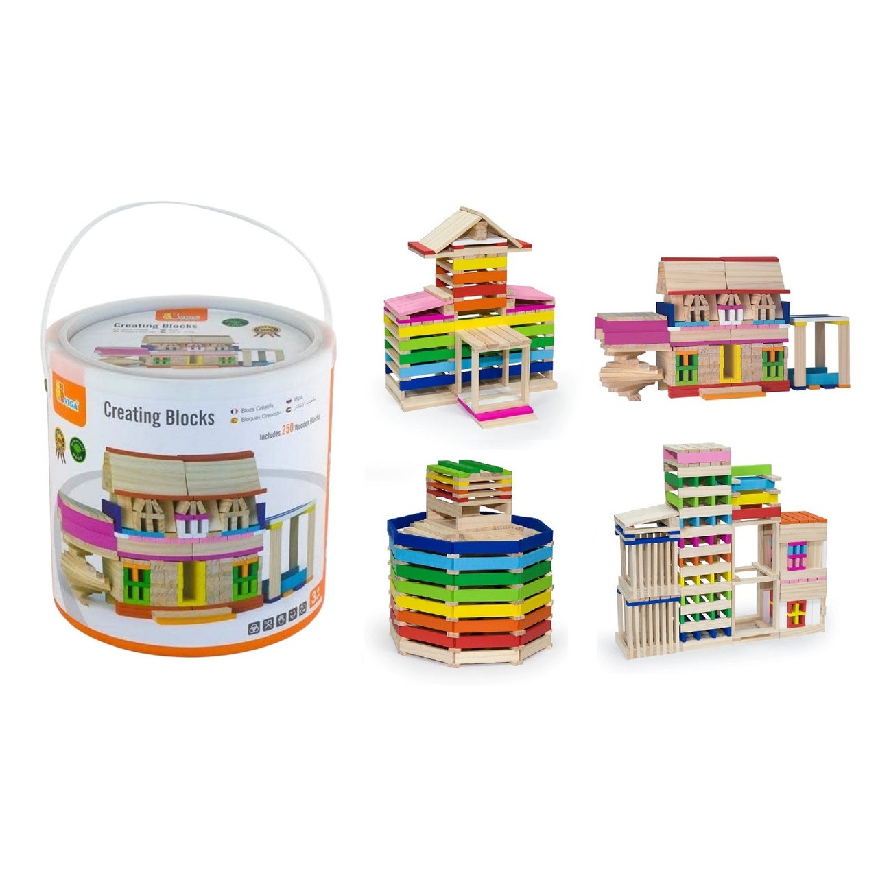 viga plank tub with creations - viga toys