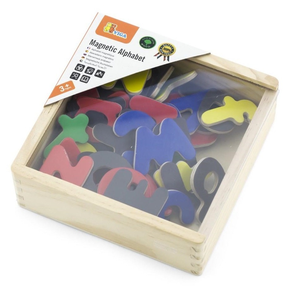 Viga Magnetic Letters wooden box