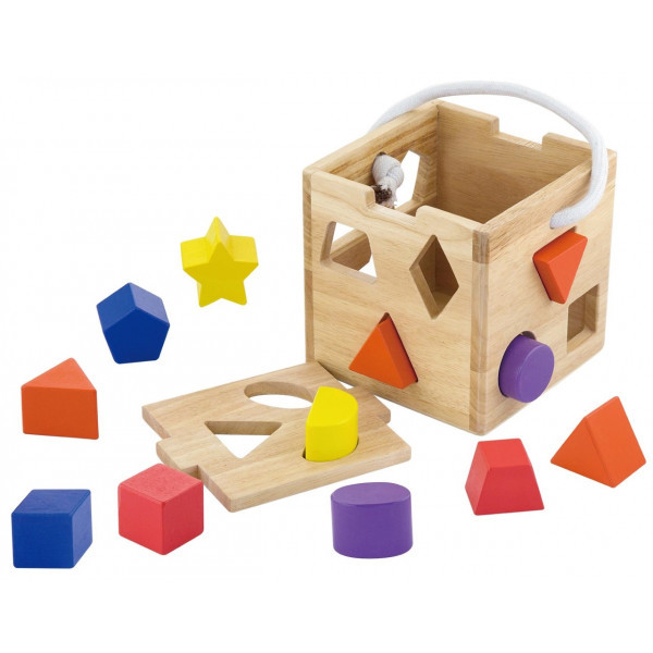Viga Shape Sorting Cube is a classic wooden shape sorting cube that is loved in every playroom.