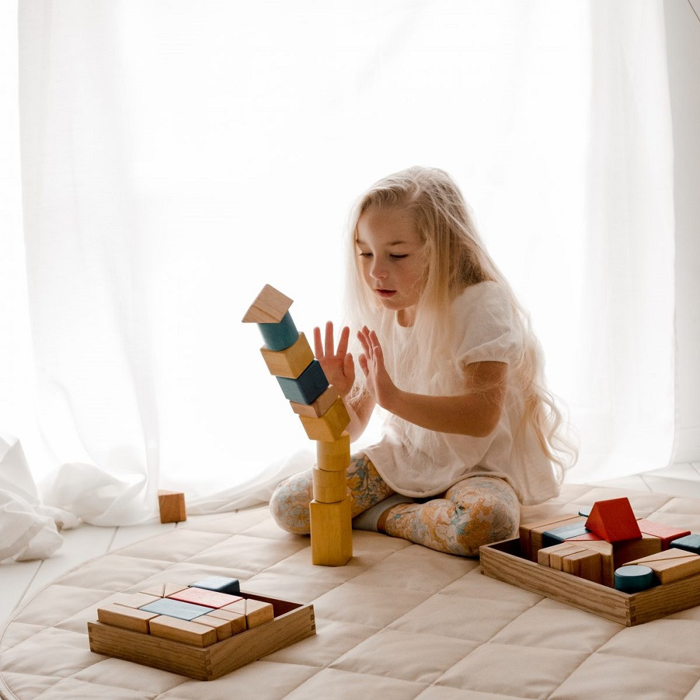 Child Playing with Qtoys Sound Blocks