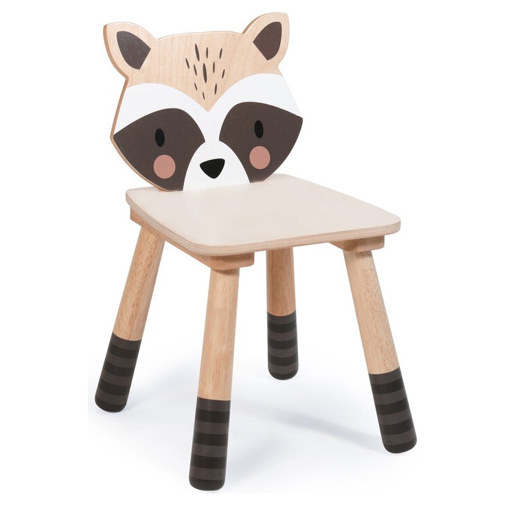 wooden kids raccoon chair