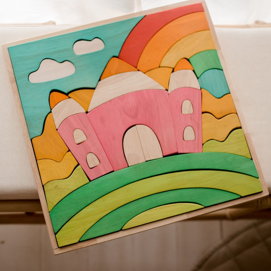 Qtoys Fairy Castle Puzzle & Play Set