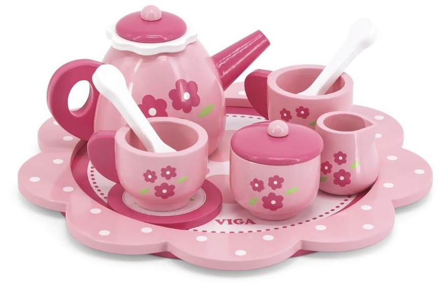 Viga Wooden Tea Playset will bring fanciful and whimsical times to your little ones' tea parties! Viga Wooden Tea Playset will bring fanciful and whimsical times to your little ones' tea parties!