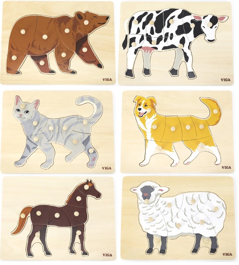 Viga Montessori Animal Puzzles Viga Montessori Animal Puzzles