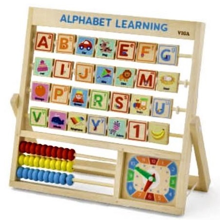 Viga Learning Alphabet and Clock is great to have in any playroom. Viga Learning Alphabet and Clock is great to have in any playroom.