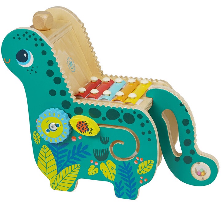 Manhattan Toy Musical Diego Dino is a music maker and activity toy in the shape of a dinosaur! Manhattan Toy Musical Diego Dino is a music maker and activity toy in the shape of a dinosaur!