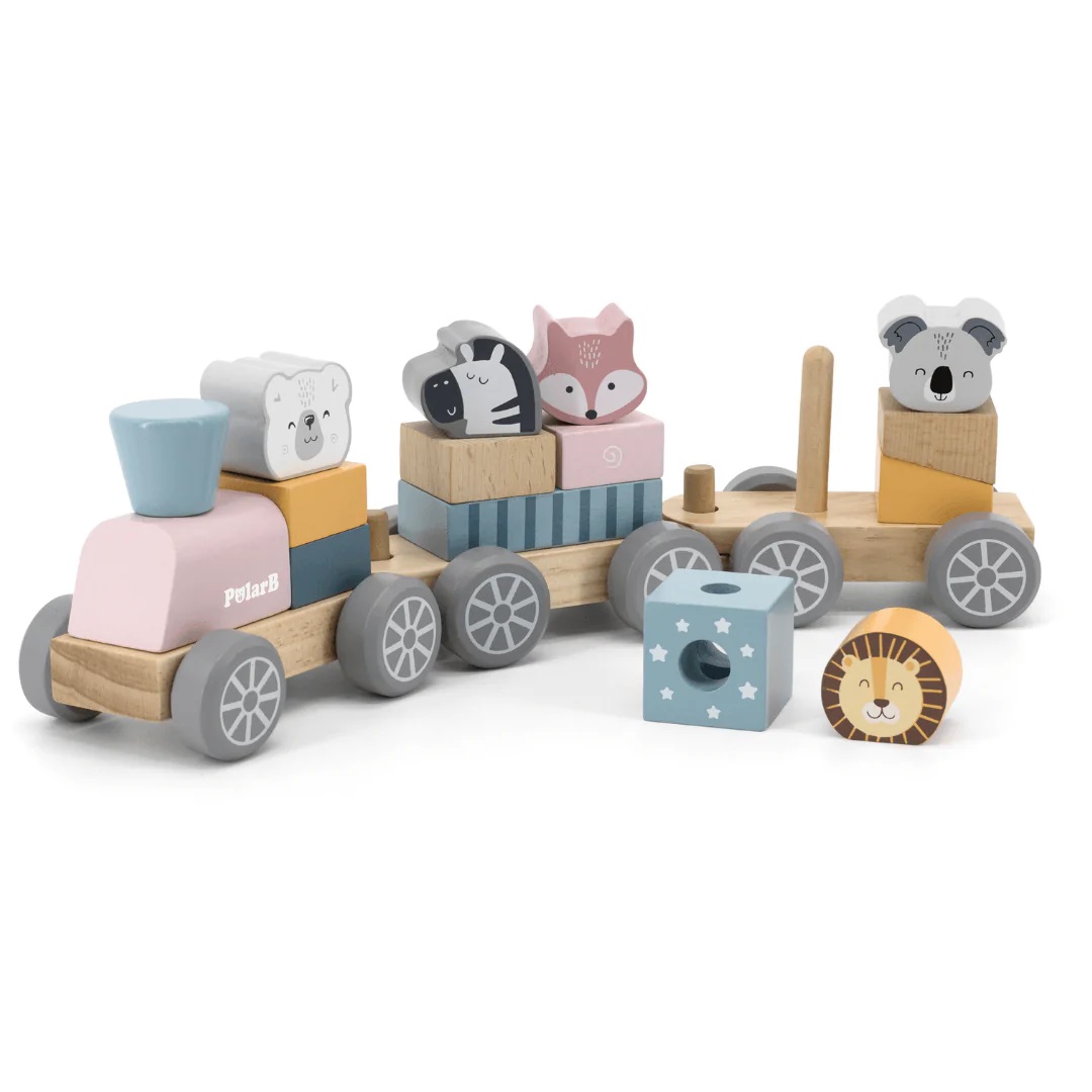 animal stacking train - nordic colours animal stacking train - nordic colours