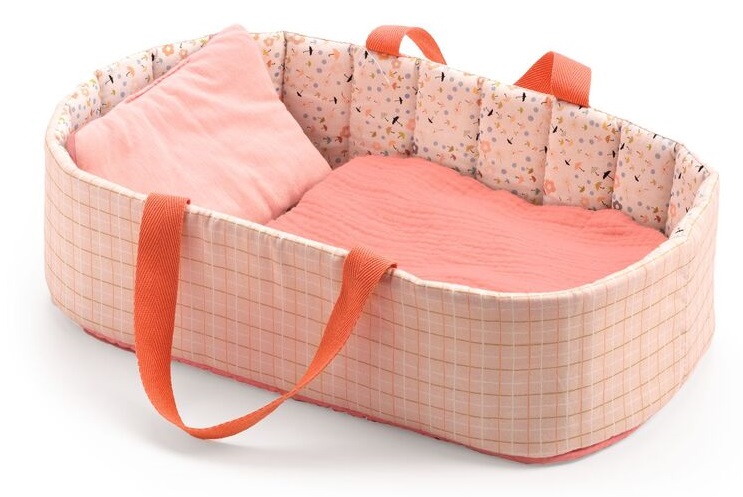 Djeco Pink Lines Doll Bassinet