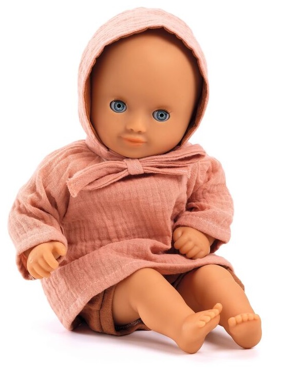 Djeco Peach 3-Piece Doll's Outfit as worn by Pomea baby doll Djeco Peach 3-Piece Doll's Outfit as worn by Pomea baby doll