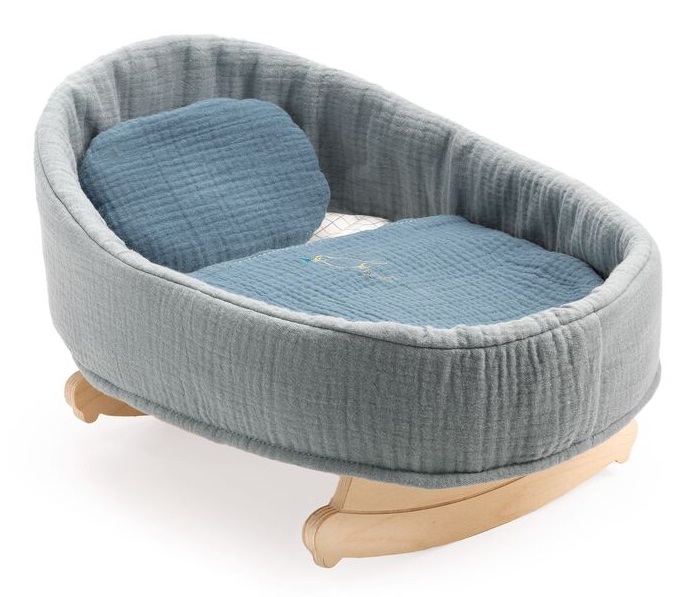 Djeco Blue Dream Doll Rocking Cradle