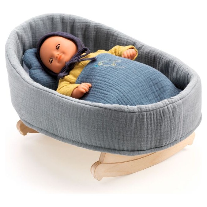 Djeco Blue Dream Doll Rocking Cradle - image 6