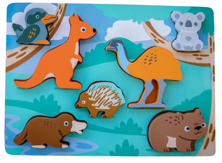 Kiddie Connect Australian Animal Puzzle with its 7 animals put together