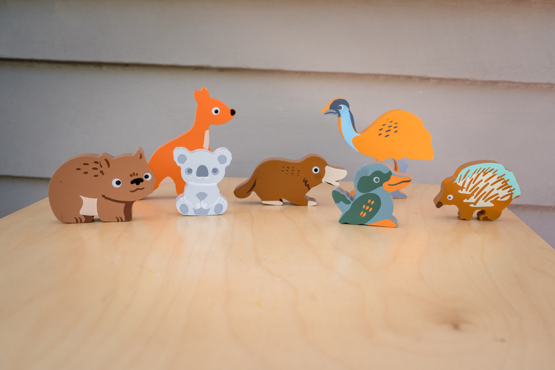 Kiddie Connect Australian Animal Puzzle Pieces as play scene objects