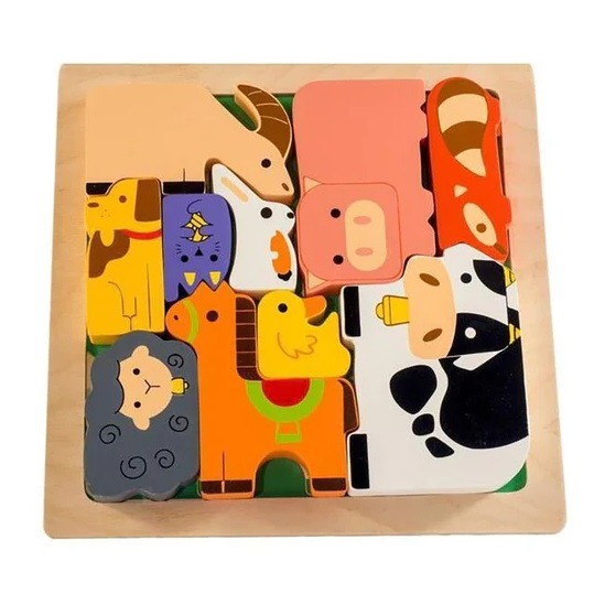 Kiddie Connect Farm Animals Chunky Puzzle