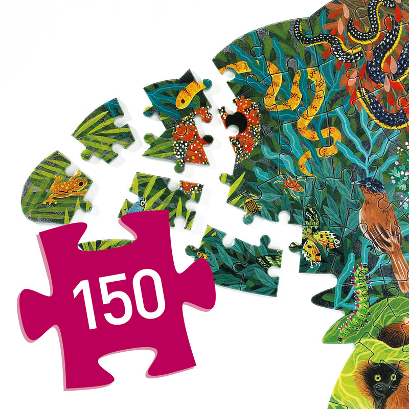 Djeco Puzz’Art Chameleon 150 pcs Puzzle is a perfect challenge for 6yo