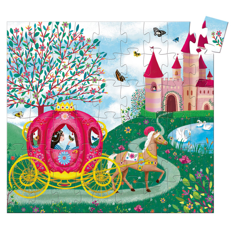 Djeco Elise's Carriage 54pc Puzzle finished product Djeco Elise's Carriage 54pc Puzzle finished product