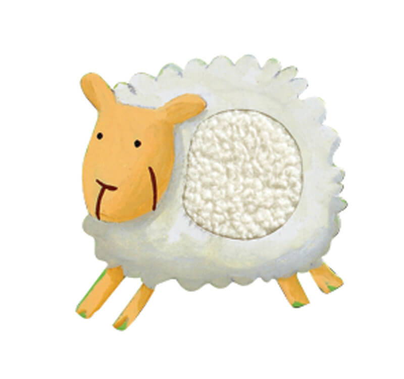 Djeco Tactile Farm 12pc Giant Puzzle sample animal - sheep with wool