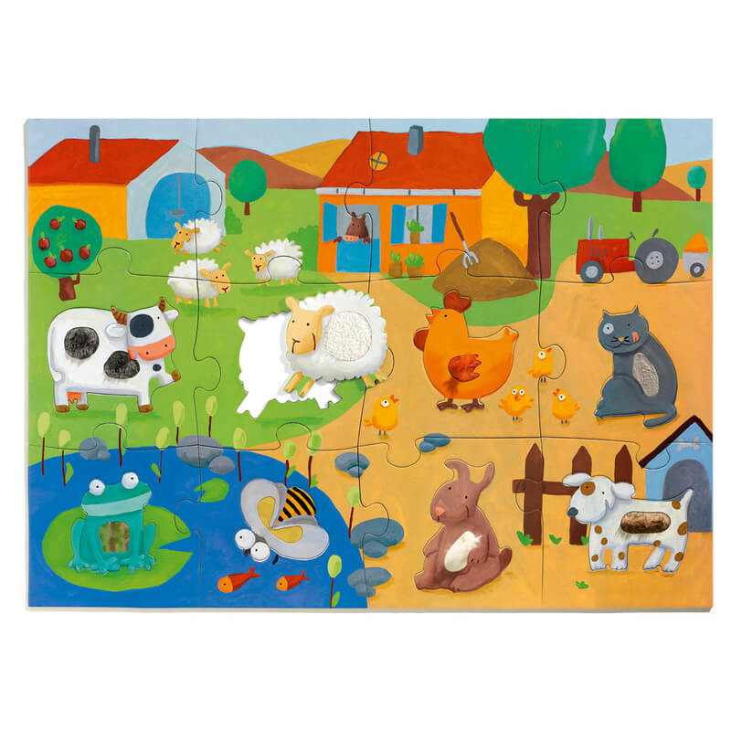 Djeco Tactile Farm 12pc Giant Puzzle