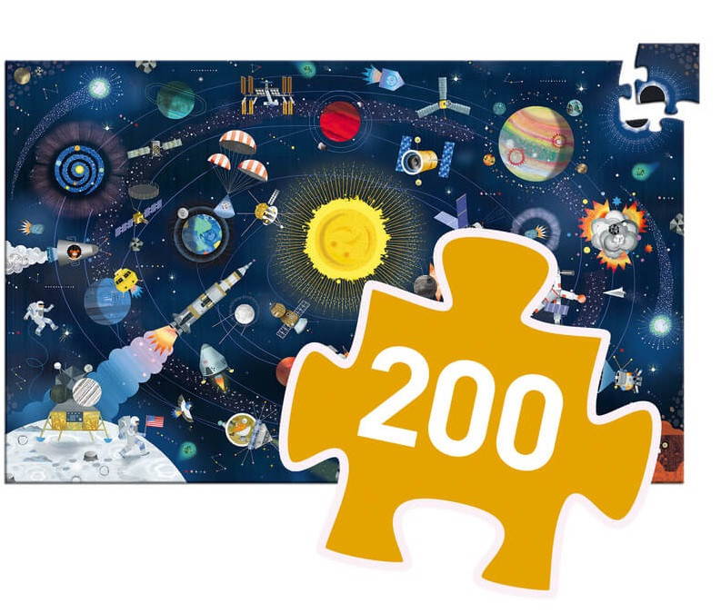 Djeco Space 200pc Observation Puzzle has 200 pieces