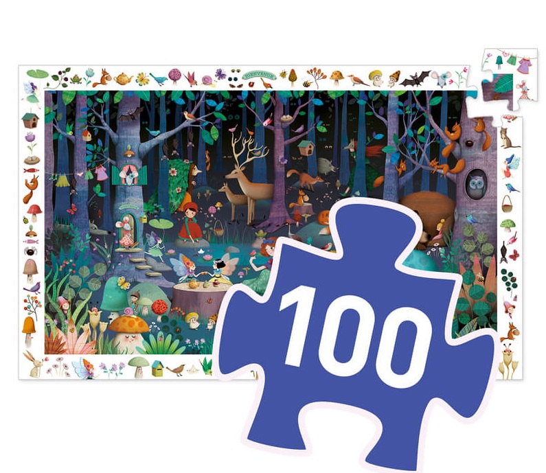 Djeco Enchanted Forest 100pc Observation Puzzle in 100 pieces Djeco Enchanted Forest 100pc Observation Puzzle in 100 pieces