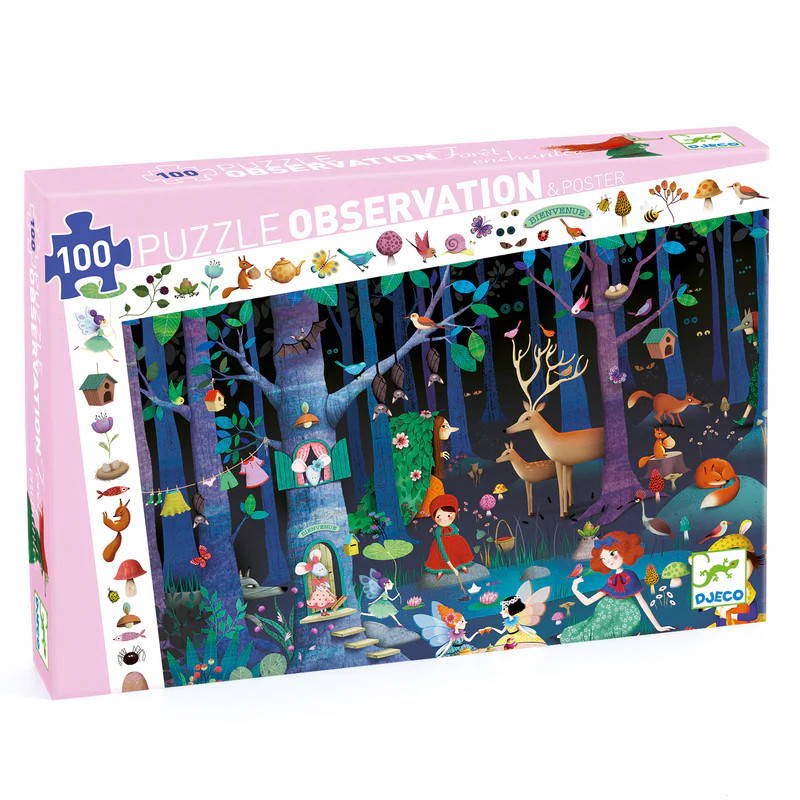 djeco enchanted forest fairy puzzle 100 pieces