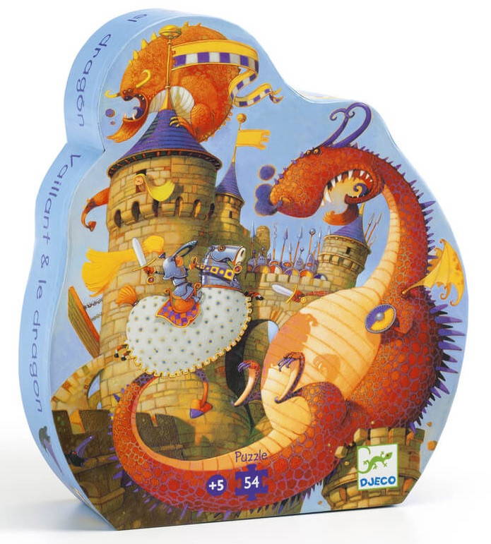 Djeco Vaillant And The Dragon 54pc Silhouette Puzzle