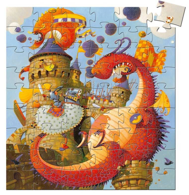 djeco castle and dragon puzzle
