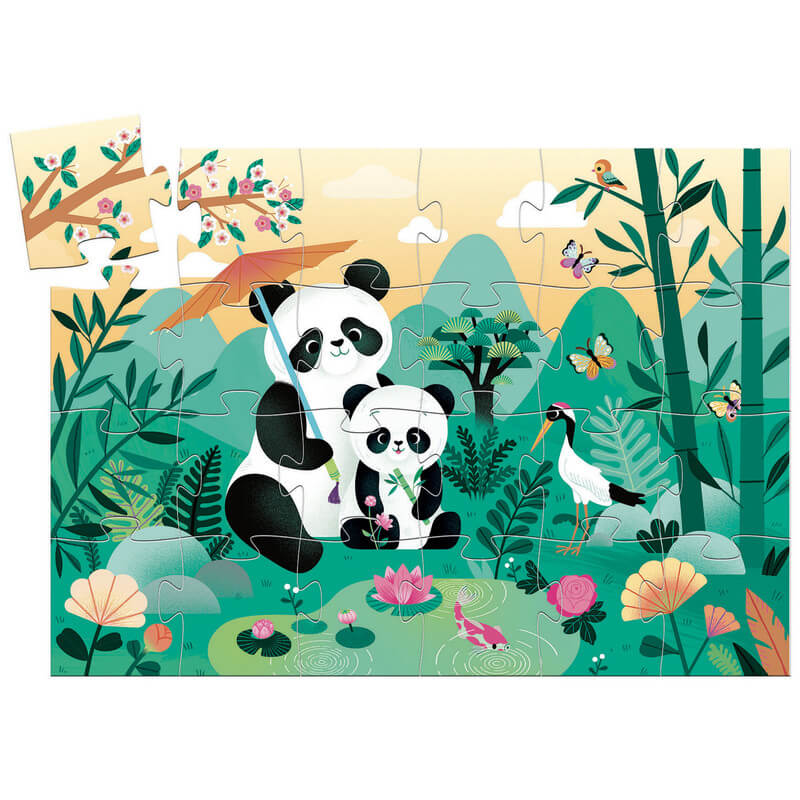 Leo the Panda 24pc Silhouette Puzzle full illustration Leo the Panda 24pc Silhouette Puzzle full illustration