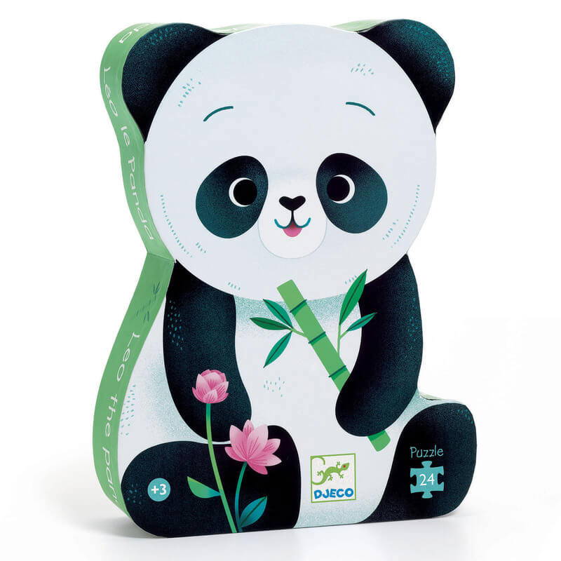 Djeco Leo the Panda 24pc Silhouette Puzzle in Box