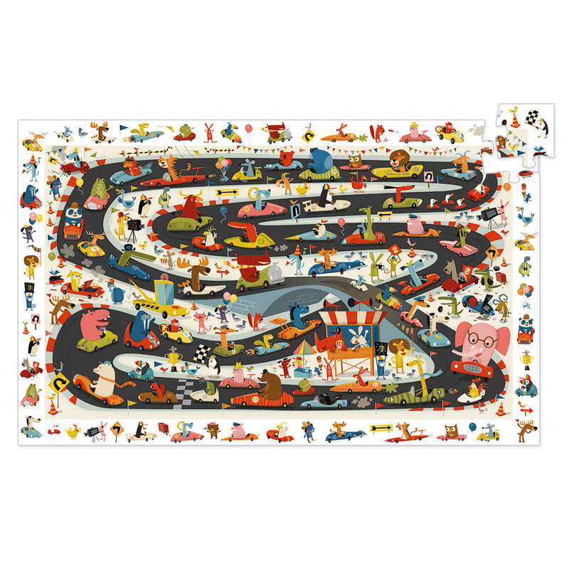Djeco Car Rally 54pc Observation Puzzle Djeco Car Rally 54pc Observation Puzzle